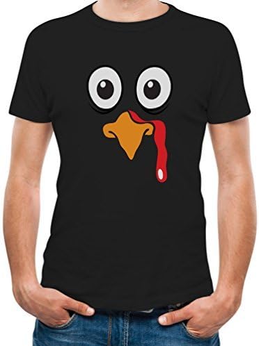 Turkey Face Shirt Funny Thanksgiving Tshirt for Men