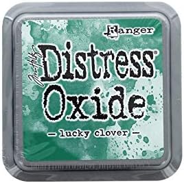 Ranger Tim Holtz Distress Oxide Pad-Lucky Clover, Synthetic Material, Green, 7.5 x 7.5 x 1.9 cm