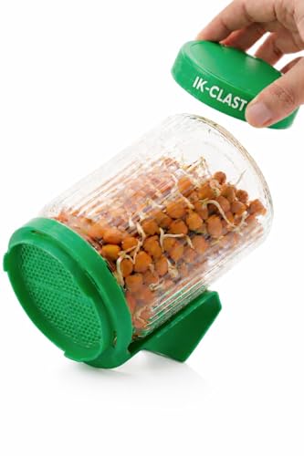 Image of Multi Use Sprouts Maker jars 2 In 1 Sprouts Maker jars Ex-1.Easy Drainage And 2.Storage Box | BPA-Free Reusable Sprouting Jar for Kitchen&Microgreens | Sprouts Making Box with Built in Drainage Stand