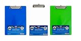 3x Klemmbrett DIN A4 transparent je 1x grün blau klar