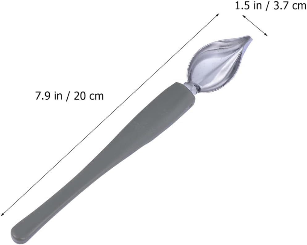 SOLUSTRE Stainless Steel Saucier Spoon Sauce Plating Art Pencil Culinary Decorating Spoon for Kitchen and Restaurant Use Large Precision for Baking and Molecular Cuisine
