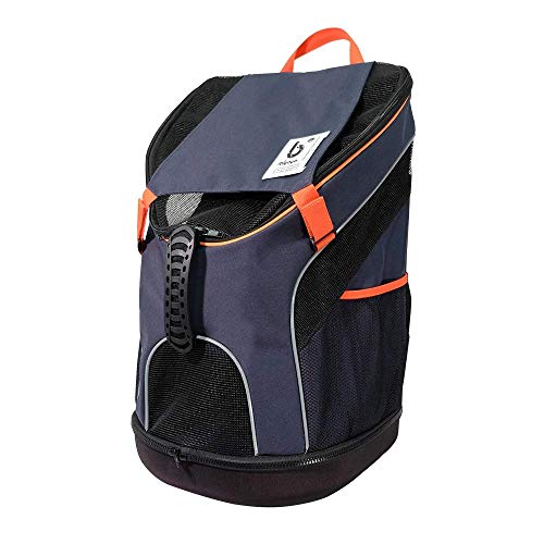 ibiyaya Hunderucksack für kleine Hunde | Bis 8 kg | Hundetragetasche Hundetransportbox | Reisetasche Haustiertasche | Farbe: Dunkelblau | Hundetasche