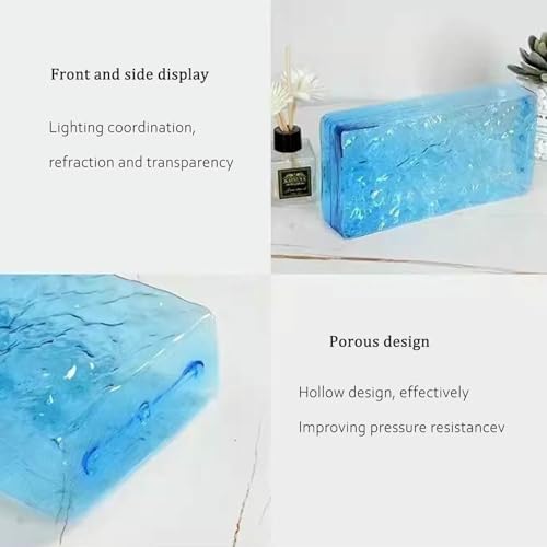 Ladrillo de cristal macizo rectangular divisor para tabiques interiores y paredes decorativas 6
