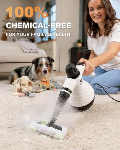 MLMLANT Steam Cleaner, Multi-functional Handheld Steam Cleaner with Safety Lock and 10-piece Accessory Set, Suitable for Steam Cleaning Carpets, Sofas, Mattresses, Car Seats, Kitchens, etc. - 2