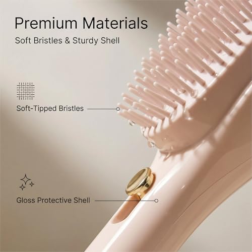 Self Cleaning Hair brush Retractable Hair Brush For women, Airbag Massage Combs for Thick Hair Long Hair, Larger Paddle Detangles Thick/Curly Hairs