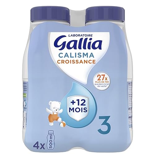 Laboratoire Gallia Calisma – Lait bébé Croissance dès 12 mois 4 x 500 ml