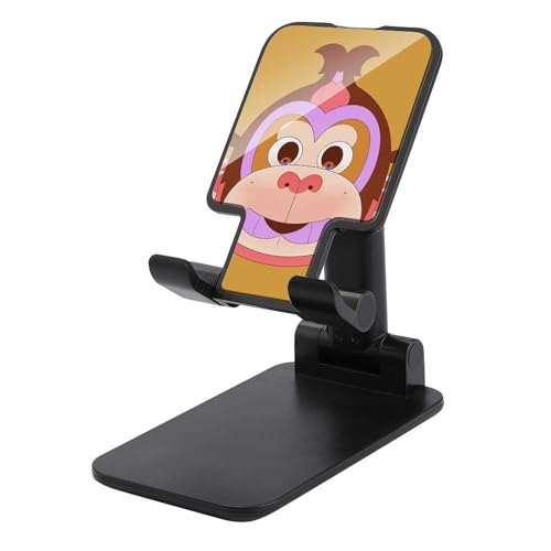 Support de téléphone pliable de bureau motif singe pour appels vidéo
