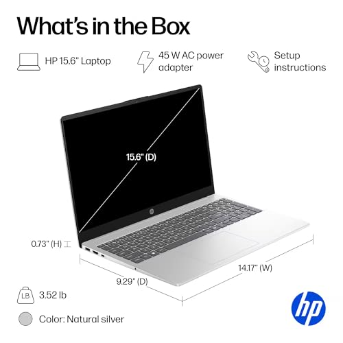 HP 15.6" FHD Laptop con Intel Core i3-N305, 32GB RAM, 1TB SSD miniatura 7