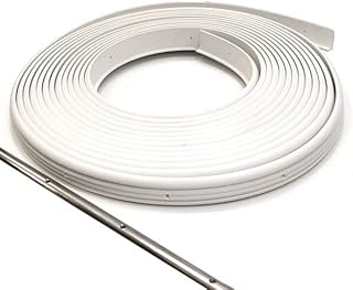 Taco Metals Boat Rub Rail V11-9798 | White with Inserts (48 Foot Kit)