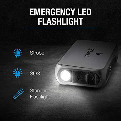 Type S Car Battery Jump Starter Power Bank Portable, 12V 400A 6.0L Gas 3.0L Diesel, Lcd Display Step By Step Guide, 8000Mah, Qi Wireless Charging, Led Flashlight, Usb-C Usb-A, Ul Listed (Black) #TOP6