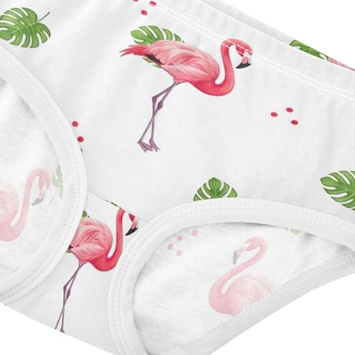 Toddler Girls Underwear 2t Cotton Girl Panties Cute Flower Briefs Underpants Pink Flamingos Leaves Red Dots4