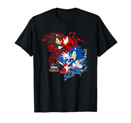 Générations Sonic x Shadow T-Shirt, Homme, Noir, XL