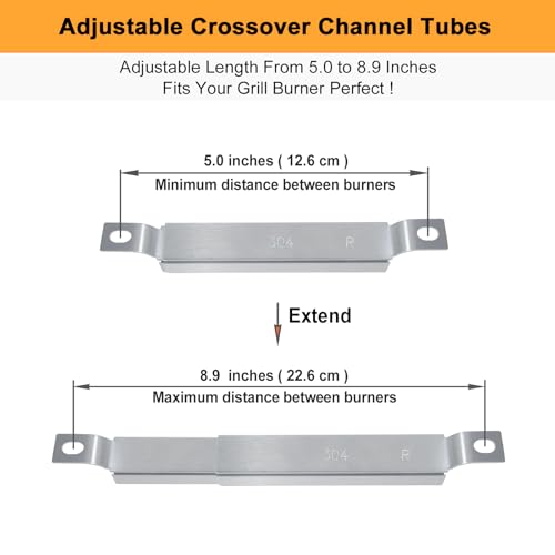Welbocom Charbroil Crossover Tube; Charbroil Carryover Tube; Char Broil Grill Parts,for Charbroil 4 & 3 Burner Grills 463377319 463342119 463354021;Nexgrill 720-0830h;Kenmore;chargriller (3-Set) by Welbocom - Used condition - Image 2