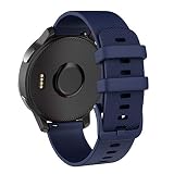 ISABAKE Pasek do Garmin Venu 2S/ Vivoactive 4S/ Vivomove 3S, silikonowy pasek 18 mm do Forerunner Venu 3S/265S/255S Music