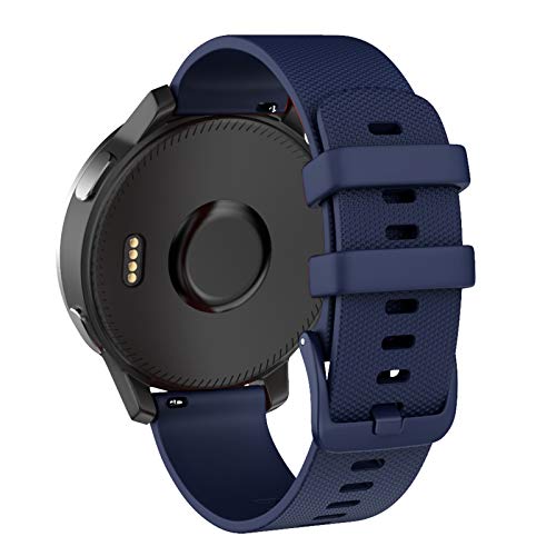 ISABAKE Pasek do Garmin Venu 2S/ Vivoactive 4S/ Vivomove 3S, silikonowy pasek 18 mm do Forerunner Venu 3S/265S/255S Music