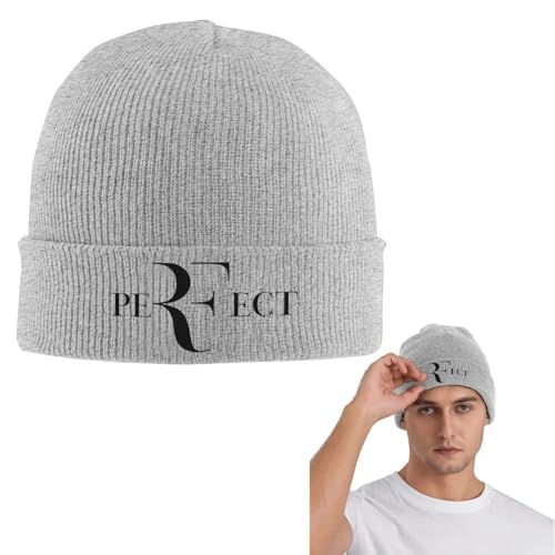 Roger Federer Gorra de Punto cálida Hip Hop Gorra Gorro de Exterior Topo Invierno Sombreros de Exterior para Adultos Unisex