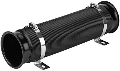 Air Intake Pipe, 76mm 3inch Flexible Extensible Universal Car Cold Air Intake Inlet Pipe Flexible Duct Tube Hose Kit for Car Black