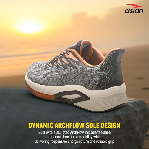 Image of ASIAN Powerplay-31 Men's Running Shoes | Wave-Tech Knit Upper with AeroFlow Side Panels | EVA Midsole | Fish-Scale Yarn | Stylish Athletic Sneakers