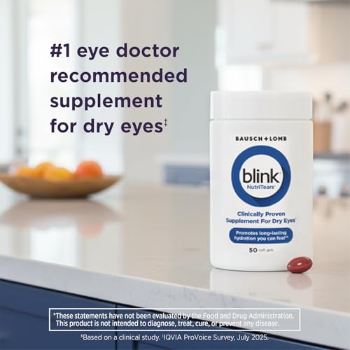 image for Blink NutriTears Clinically Proven Supplement for Dry Eyes, Eye Care w