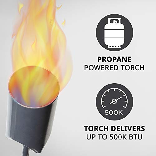 Ivation 500,00 Btu Propane Torch, Heavy Duty Weed Burner, Extra Long 10’ Hose, Adjustable Flame Control & Flint Ignitor, Outdoor Weed Killer For Weeds, Snow Melting, Roofing, Roads & More #TOP1