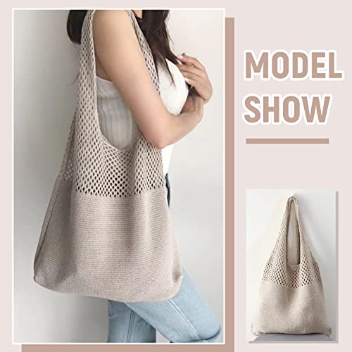 Lui Sui Crochet Mesh Tote Bag Retro Summer Hobo Bag For Women Flower Knitted Shoulder Bags Casual Beach Purse #TOP4