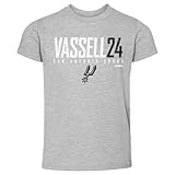 500 LEVEL Devin Vassell San Antonio Spurs Toddler Shirt - Devin Vassell San Antonio Spurs Elite WHT (Heather Gray, 4T)