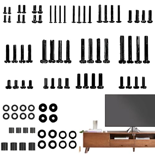 Hardware Kit - TV Mount Screws 84 Pieces, Universal Screw for TV Mounting, Metal Screws Replacement, Compatible with Various Tvs | Ideal for Home, Office, Dorm Room, Apartment, Hote