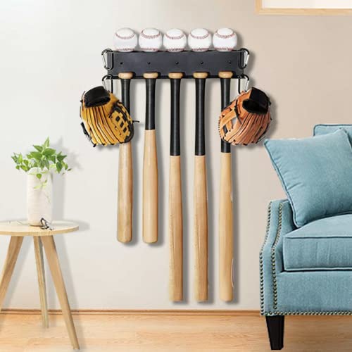 Simmpatuu Baseball Bat Holder, Heavy-Duty Bat Storage Rack For Wall Mount Metal Softball Bat Display Stand For Fence Hanging, Baseball Stuff Gear Garage Sports Equipment Organizer #TOP1