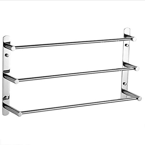 Toalleros Baño Toallero Barra Toalleros Repisa-Cocina De Acero Inoxidable 304 Sin Perforaciones. Paño De Limpieza. Tres Pisos. Multifunción. TINATOPWIDE (Color : A, Size : 50cm) Cover