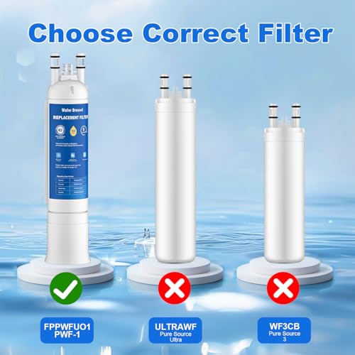 Water Bressvi Water Filter Replacement Compatible with Frigidaire FPPWFU01, FPPWFU01, PurePour PWF-1, PureAdvantage PWF-1 Water Filter and PureAir Ultra II PAULTRA2 Air Filter Combo (2+2) — view 5
