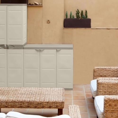 Miniatura 2 de Plastiken Hlkrq Titanium Armarios, Beige, 105 Largo Horizontal , 44 Ancho , 88 Alto Cm