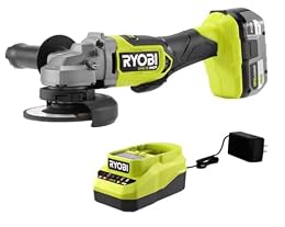 RYOBI ONEAND HP 18V BRUSHLESS Cordless 4-1/2 in. Angle Grinder KIT with 4.0 AH Battery A