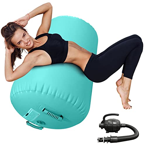Gymnastics Roller Air Barrel Roller Air Spot, Inflatable Tumbling Mat Tumble Track Gymnastic Equipment Balance Cylinder With Pump For Yoga Cheerleading Home Use Gym #TOP3