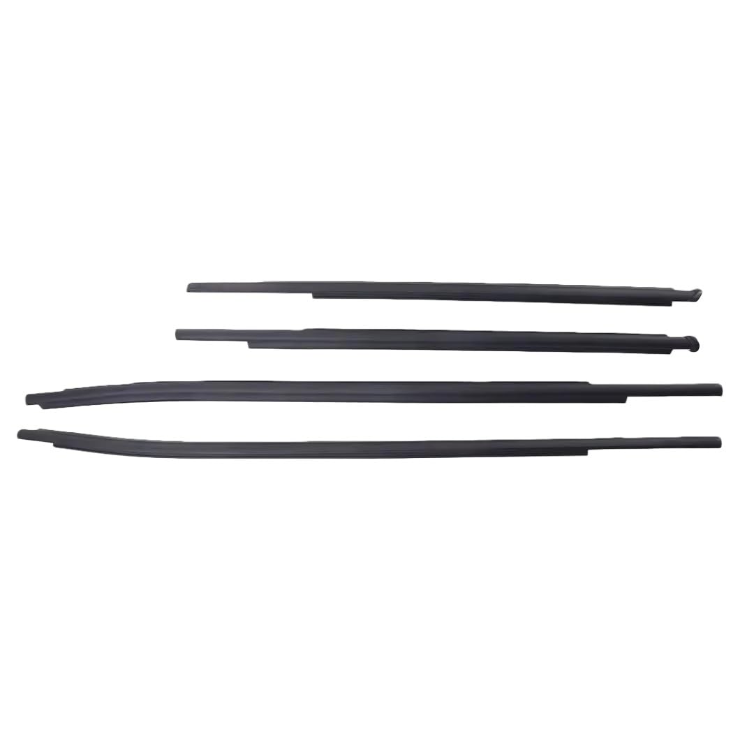 Ylrng One Color 4 Pcs Black Outside Window Glass Rubber Protector Weatherstrip For Outer Laminate 68210-0K010 For Hilux 2015-2020 Outer Window Glass Seal Belt