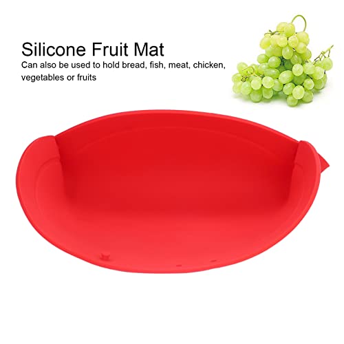 Silicone Cutting Board, Picnic Food Mat Bright Color Universal Multifunctional Lightweight Round Safe For Picnic For Vegetables(Cherry Red) #TOP2