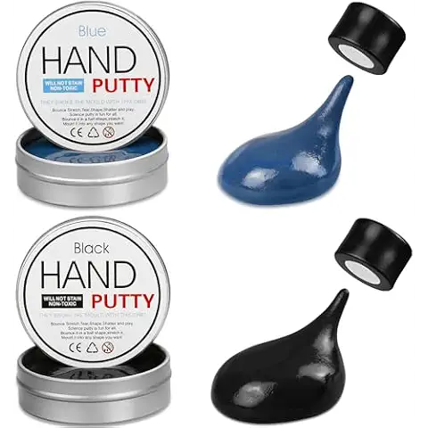 JOYPRO Magnetic Slime Putty, Magnetic Space Putty Slime with Upgraded Magnet Toys for Kids Adults, Fidget Toy Stress Reliever Puddy for Christmas Birthday Gifts Stocking Stuffers (2 Pack, Blue&Black) Cover