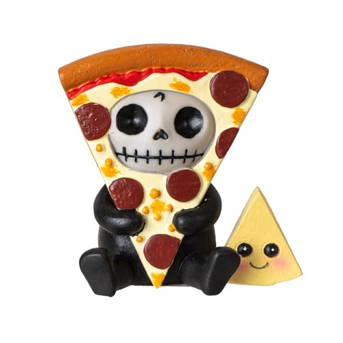 Pacific Giftware Furrybones Collectible Pizza Slice Figurine Signature Skeleton Figurine in Costume Perfect for Home Decor and Unique Gifts 3" Tall