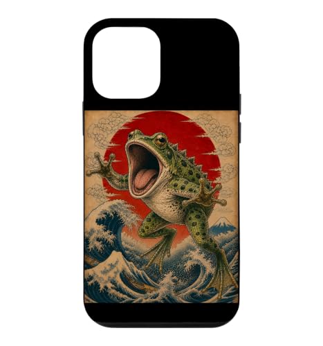 �ʔ��� Frogzilla ���{���p ���B���e�[�W �J�G���̗��l �X�}�z�P�[�X iPhone 12 mini �p