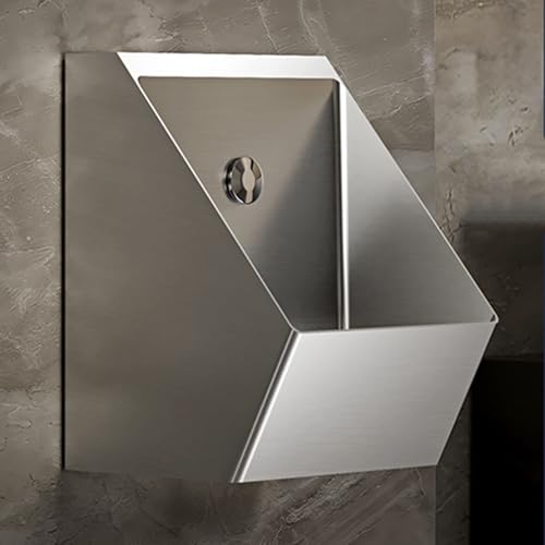 ステンレス製壁掛け小便器、モダンなウォッシュアウト式高効率、業務用洗浄