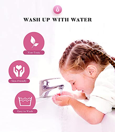 Geyiie Kid Washable Makeup, Girls Cosmetic Beauty Kits Toy Princess Gift Set 3-8 Years Toddler With Eye Shadow,Lip Stick,Gross,Necklace,Bracelet Accessories (Pink) #TOP3