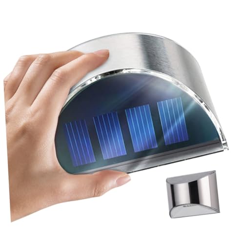 HOLIDYOYO da Giardino Solare Acciaio Inossidabile Luce LED da per Giardino e Installazione Muro Illuminazione per Sicurezza e Decorazione