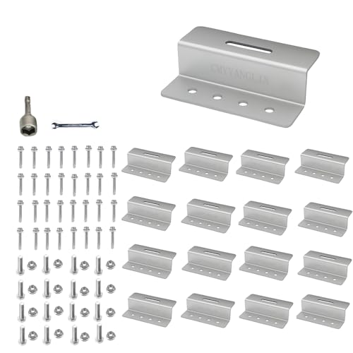CMYYANGLIN Solar Panel Z Mounting Brackets with Nuts & Bolts