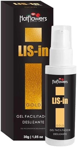 Gel Facilitador Deslizante Dessensibilizante Lis-in Gold 30g Anal Sem Dor Facilitador Intímo
