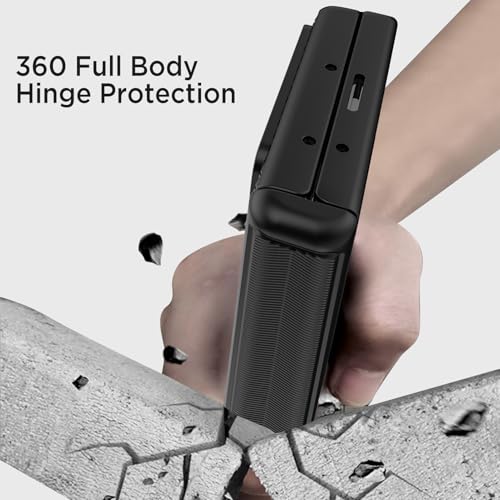 Miimall Phone Case for Samsung Galaxy Z Fold 6 with Slide Camera Cover, Hinge Protection, Built-in Screen Protector, Adjustable Kickstand, Slim Full Body Case for Galaxy Z Fold 6, Black by Miimall - Used condition - Image 5