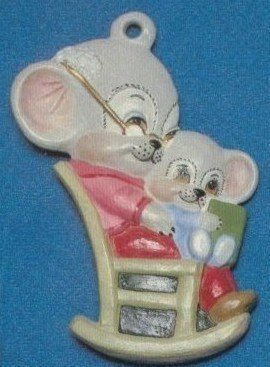 Free Shipping Mouse Ornaments Asst #2 Set Of 6 Ready To Paint Ceramic Bisque #TOP4