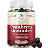 Natural Cranberry Gummies for Women and Men - Extra Strength Delicious Antioxidant Cranberry Chews for Urinary Tract Health Kidney Support Bladder & Immune Health - Vegan Gluten & Gelatin Free - 60ct