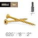 Deck Plus 2 Inch Epoxy Coated Exterior Wood and Fence Screws #8 x 2 Torx/Star Drive Included Coarse Thread, Outdoor Rust Resistant Decking Screw, Tan, 5 lb Box, 625 Pieces | 48414