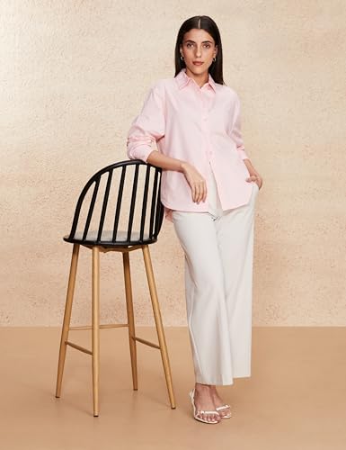 Image of Amazon Brand - Symbol Women's Oversized Cotton Casual Shirt (Available in Plus Sizes)
