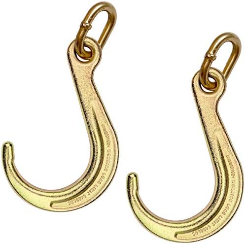 VULCAN 8 Inch Short Tow Hook on Coupling Link - Pair