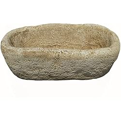 AnaParra Pila - Jardinera Rústica 40x23x14cm. Maceta para Exterior de hormigón-Piedra| Capacidad: 7L. Peso: 11Kg.